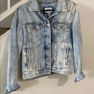 Acid wash denim jacket